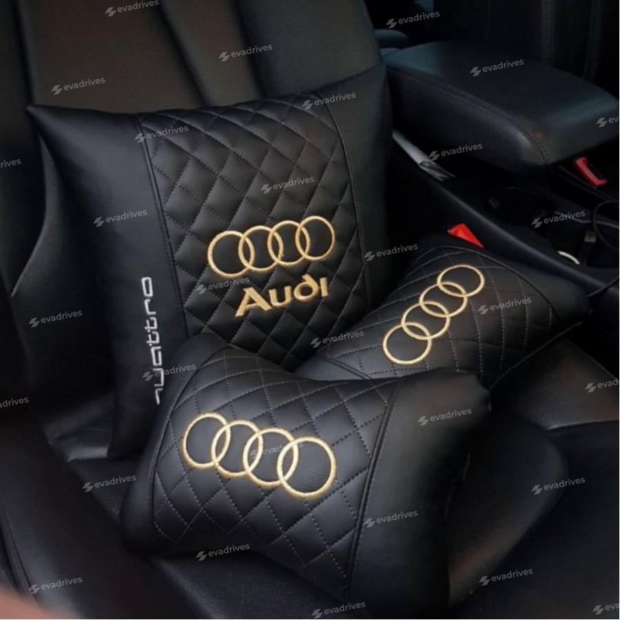 Подушка підголівник автомобільна, виготовлена ​​з еко шкіри, 2 шт