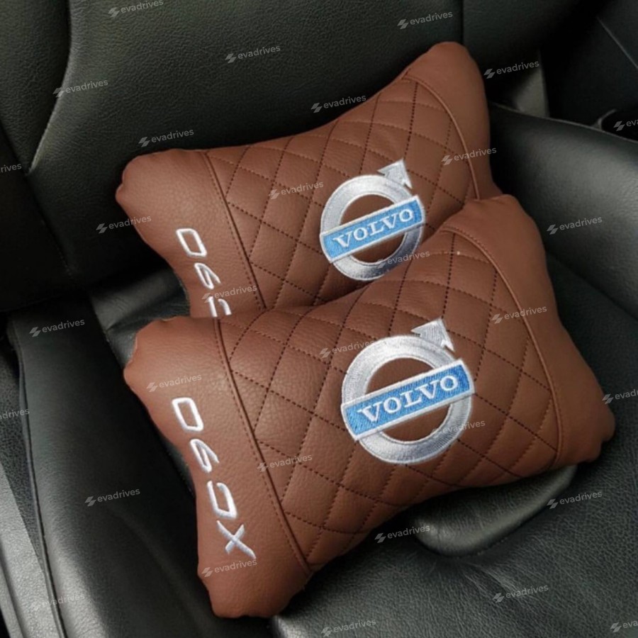 Подушка підголівник автомобільна, виготовлена ​​з еко шкіри, 2 шт