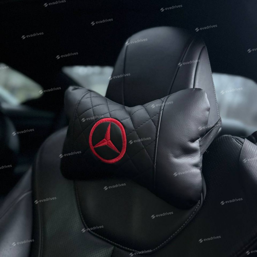 Подушка підголівник автомобільна, виготовлена ​​з еко шкіри, 2 шт