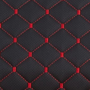 Чорний прошитий червоною ниткою  