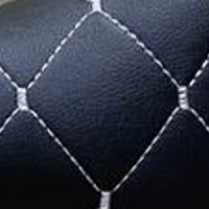 Чорний прошитий білою ниткою  