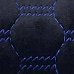 Чорний прошитий синьою ниткою  