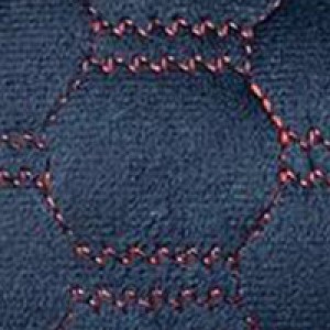 Синій прошитий червоною ниткою  