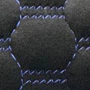 Чорний прошитий голубою ниткою  