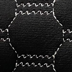 Чорний прошитий білою ниткою  