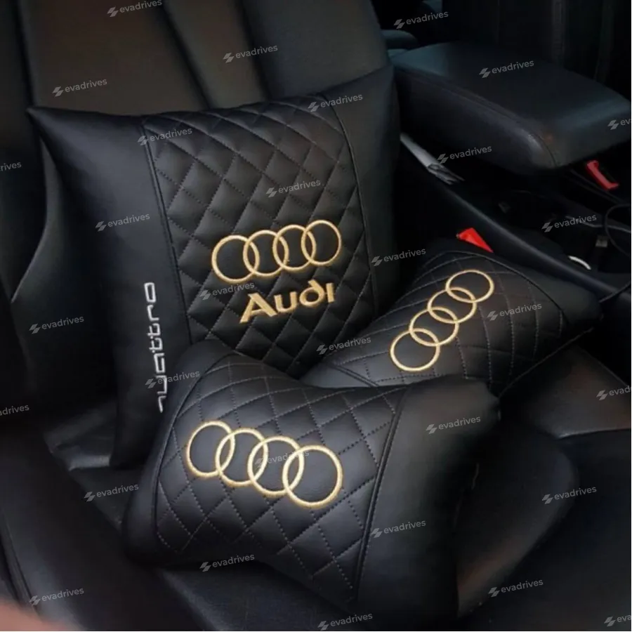 Подушка підголівник автомобільна, виготовлена ​​з еко шкіри, 2 шт